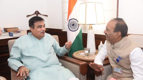 MP Eatala meeting with Union Minister Nitin Gadkari