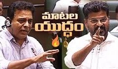 Argument between Revanth Reddy and KTR on central budget