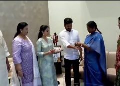 Women public representatives tied rakhi to CM Revanth Reddy