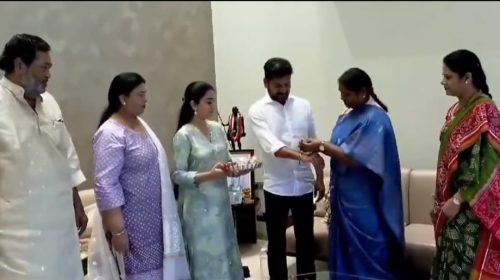 Women public representatives tied rakhi to CM Revanth Reddy