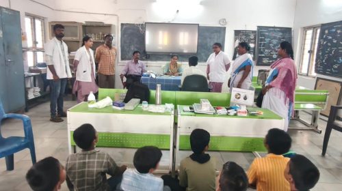 Dr. Sunitha conducted medical examinations for the students of Gurukula School