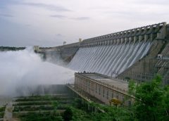 Aquaculture in Nagarjunasagar Six gates are raised and water is released downstream