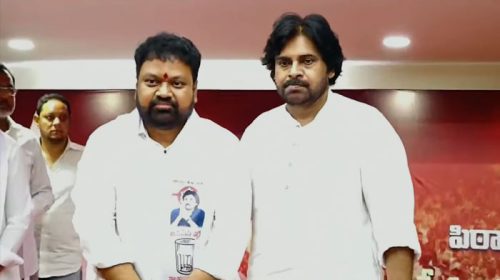 MLA Nimmaka who received public petitions at the Janasena office