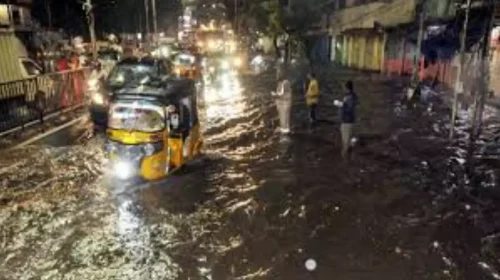 Heavy rain in Secunderabad