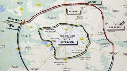 Rapid steps are being taken to build a regional ring road around the city of Hyderabad.