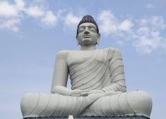 A carafe became an address for informal activities around the statue of Buddha.