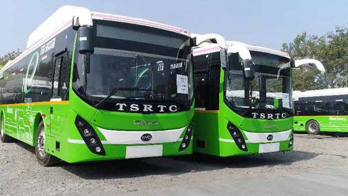 Electric buses on Warangal roads