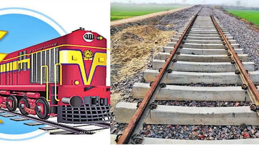 Amaravati farmers block the railway line