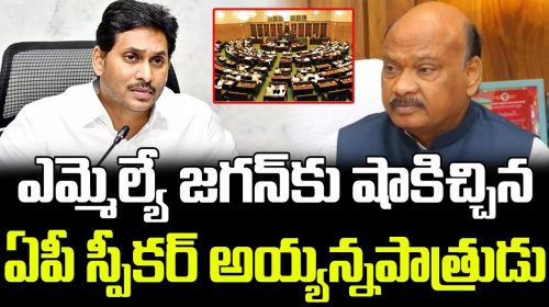 AP Speaker Ayyanna Patrudu Big Shock To Ys Jagan