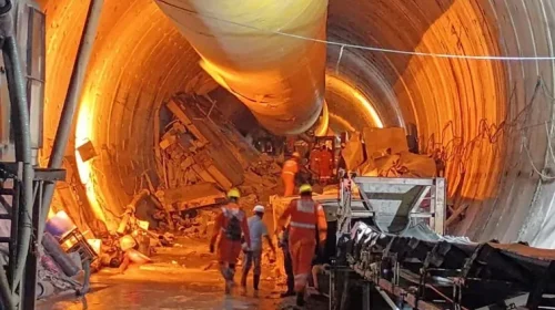 rescue team intensified search operations in the SLBC Tunnel for the 18th day.